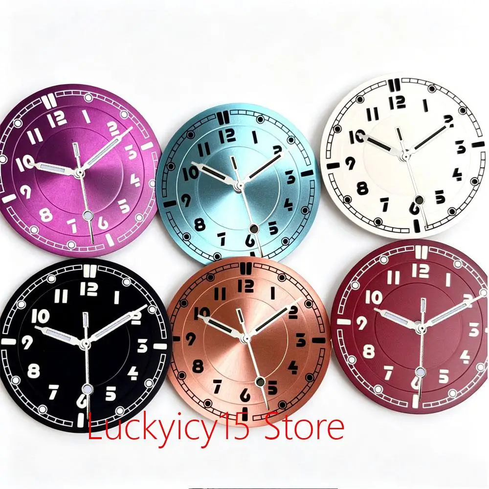 NEW 33.5mm Automatic Watch Dial Sunburst Face Purple/Blue/White for NH35 NH36 ETA 2824 PT5000 Miyota 8215 821A Men Watch Parts