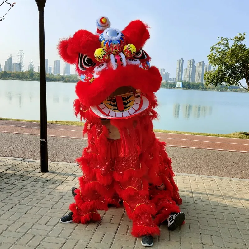 

Lion Dance Props Complete Set for Two People Wool Large-scale Event Performance Supplies