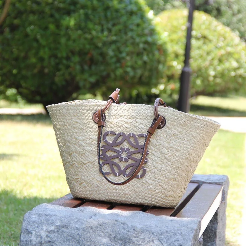 Female Weave Beach Tote Bags Big Underarm Bag for Lady Travel Handbag Large Capacity Woman Fashion Summer Shoulder Bags