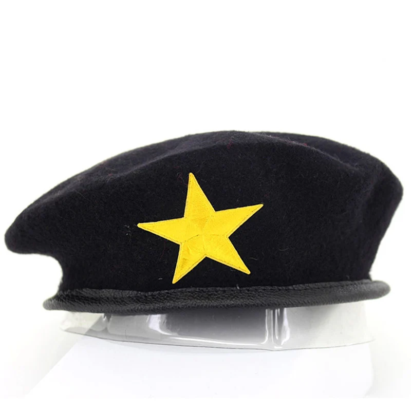 High Quality Wool Army Berets for Men Women Children Star Emblem Sailor Dance Performance Hat Adult Child Trilby Hat Cap