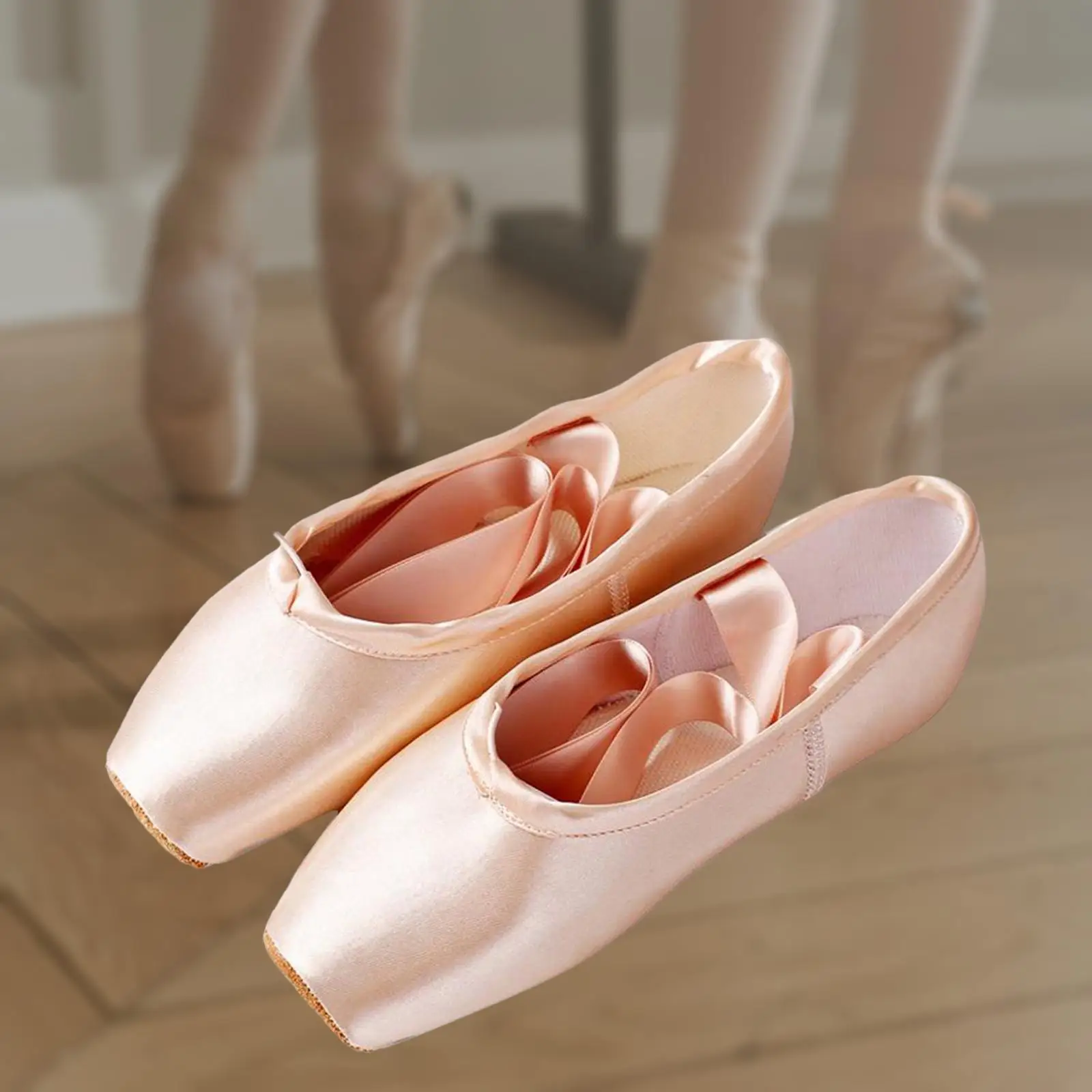 Ballerine per ragazze da donna, pantofole da balletto a punta in raso scarpe da Yoga da ballo con cinturino per ballare, spettacoli, allenamento