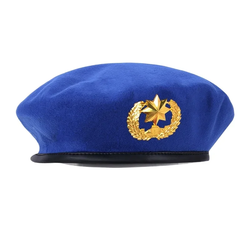 Mistdawn Wool Felt Berets Hat for Men Women Beret Security Guard Military Training Unisex Occupation Cap Dance Performance Caps