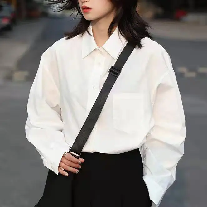 

Long Sleeve Shirts Womens Silk Ruffled Slim Fit Collar Chinese Minimalist Feminine Romantic Daily Vintage Clothing Comfortable