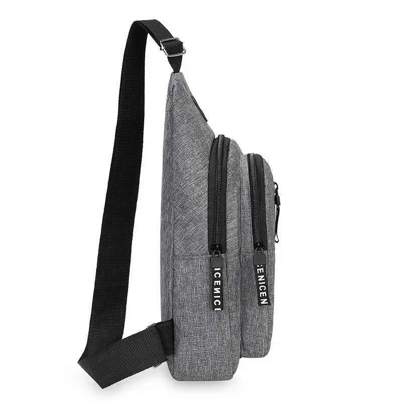 Lightweight Men's Chest Bag, Casual Nylon Crossbody Bag,Hiking Multipurpose Sling Bag for Outdoor Sports & Daily Commute