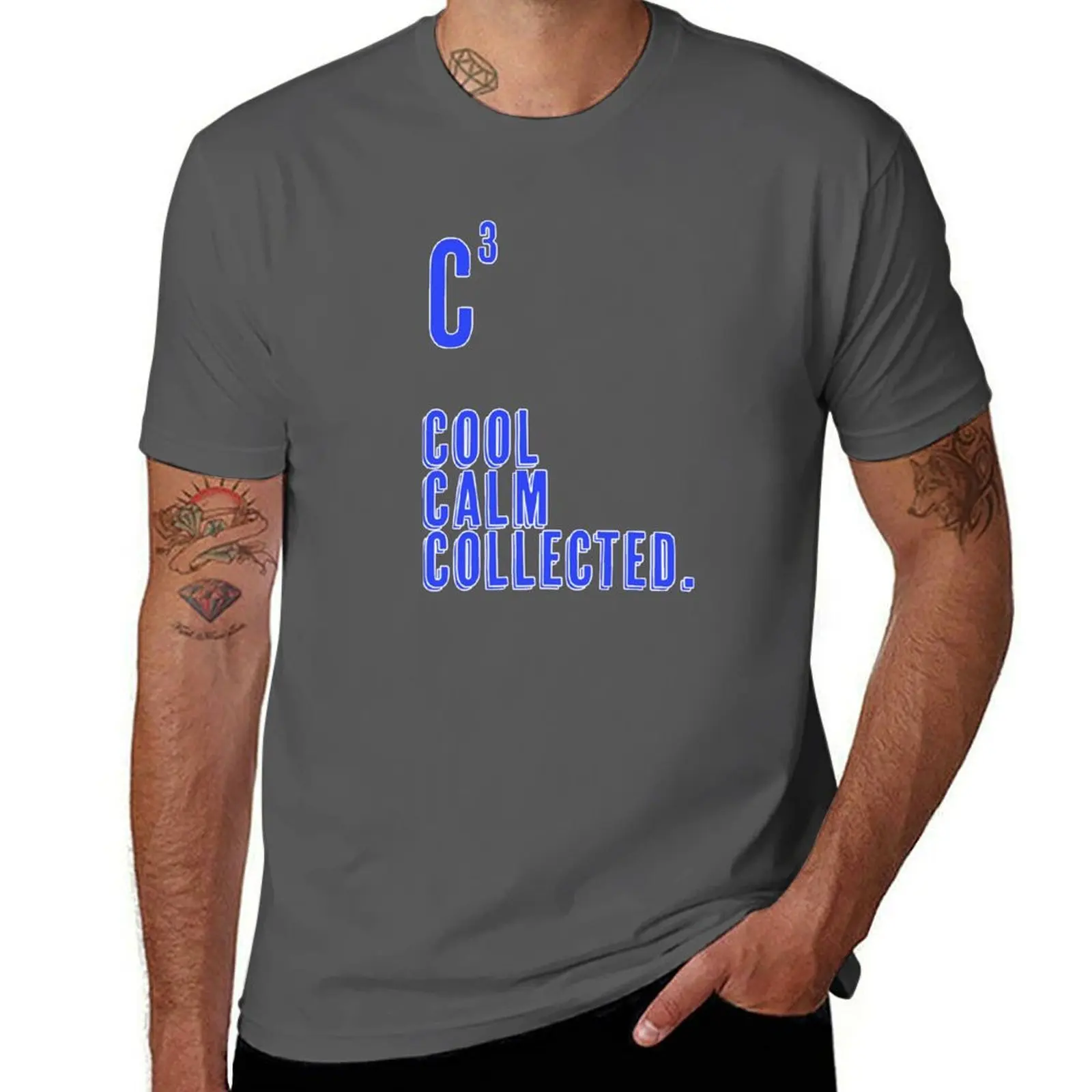 C Cubed Cool Calm Collected T-Shirt Performance Workout Short Sleeve Tee
