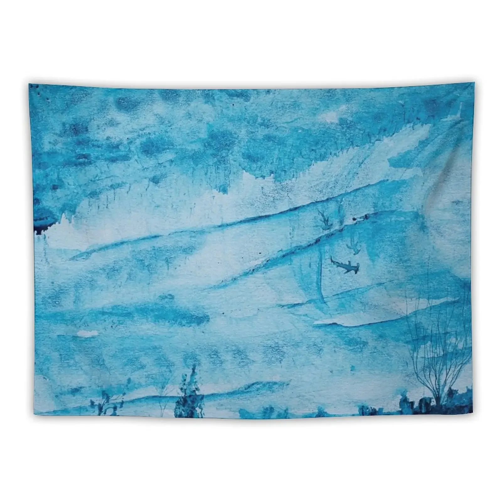 

Hammerhead sharks in deep water Tapestry Aesthetics For Room Wall Mural Tapestry