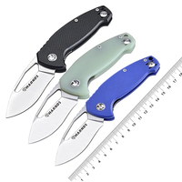 HARNDS Seal Folding Knives with Aus-8 Blade G10 Handle Pocket Clip Outdoor Hunting Wilderness survival EDC Tool and BBQ Knife