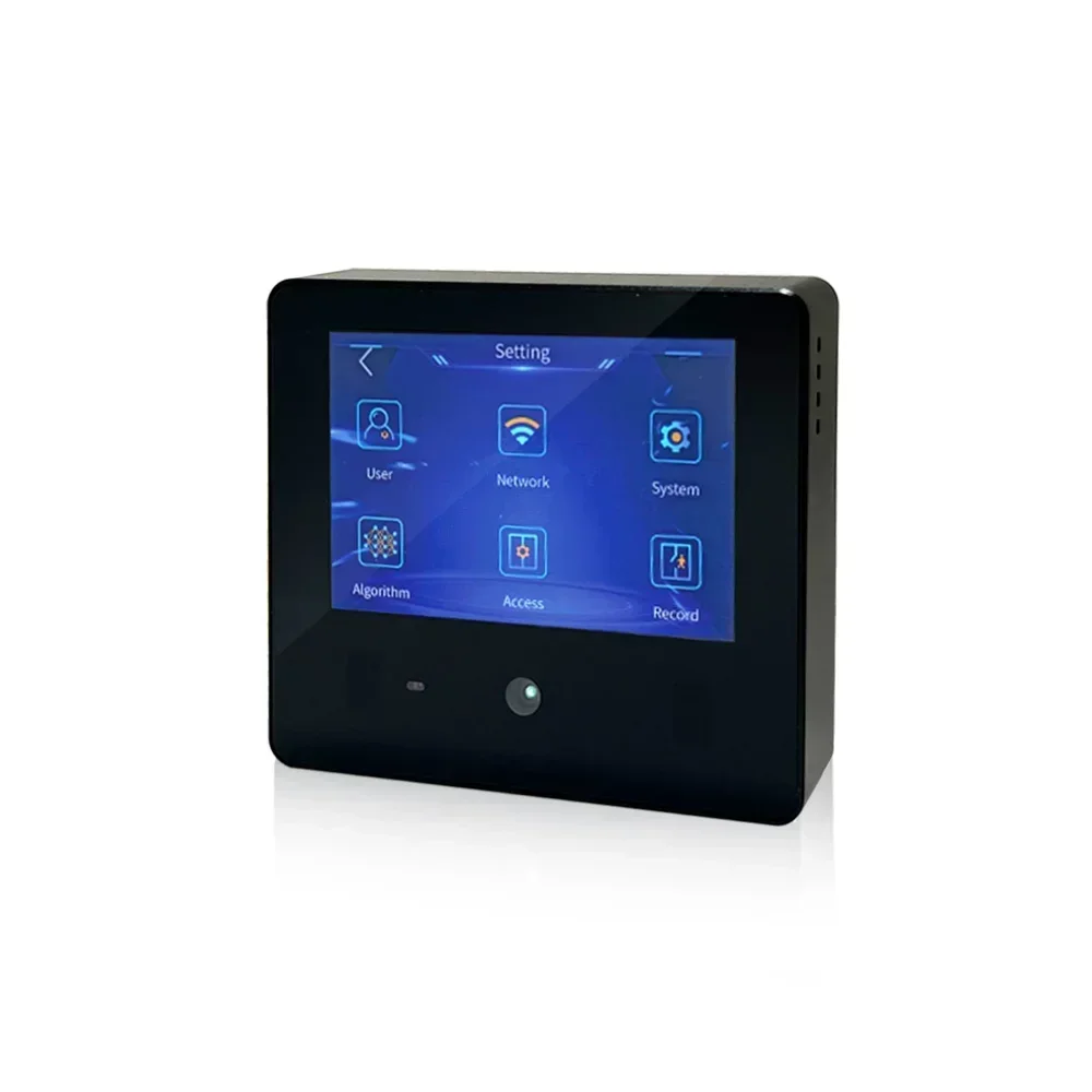 Controle de acesso compacto com reconhecimento de íris e comparecimento do tempo