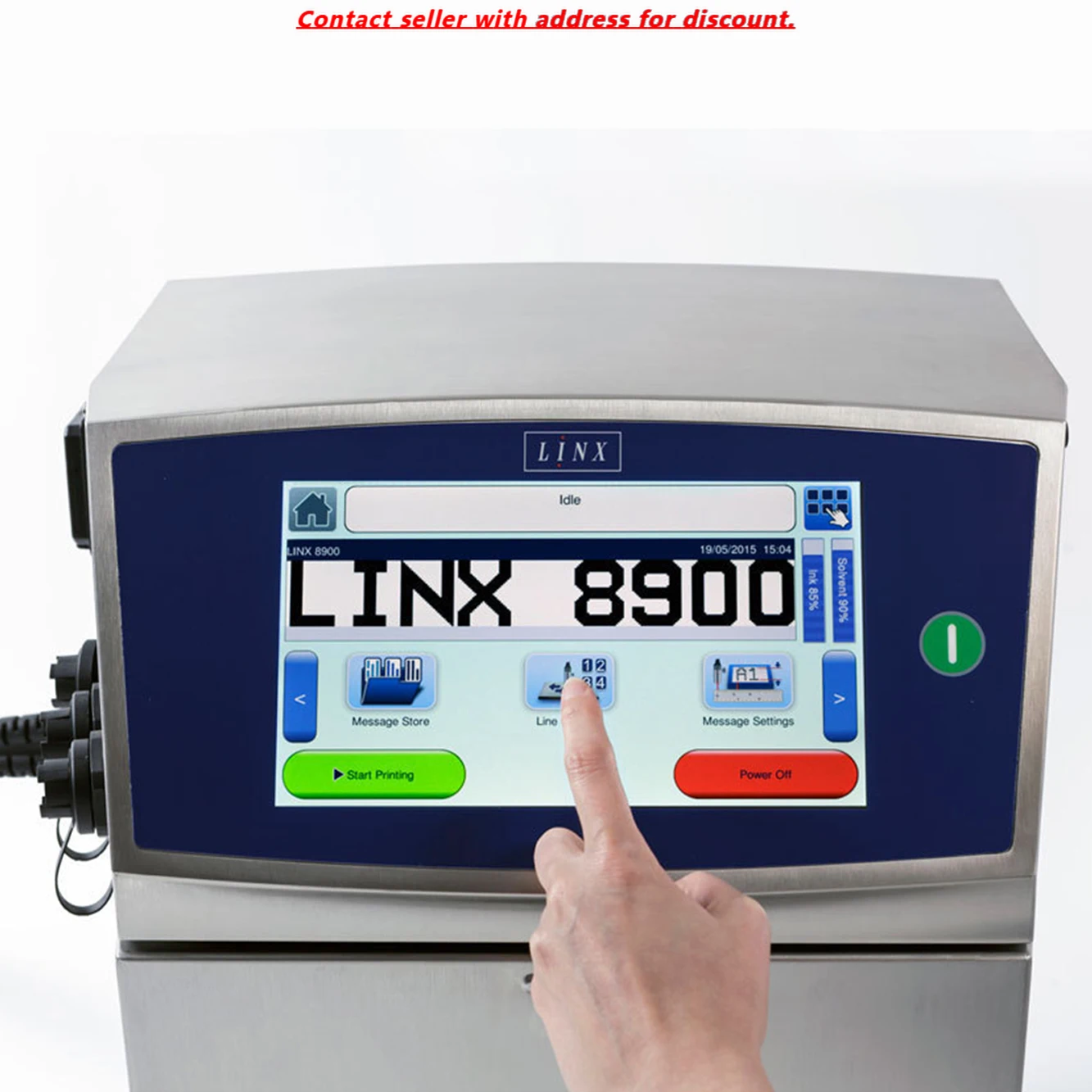 

LINX 8900 Continuous Ink Jet Printer Original Coding Barcodes Graphics Logos Text Symbols Data Matrix And QR Codes