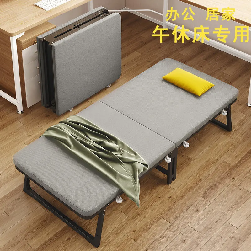 Office lunch break bed folding bed  iron frame bed removable table bottom does not take up space household