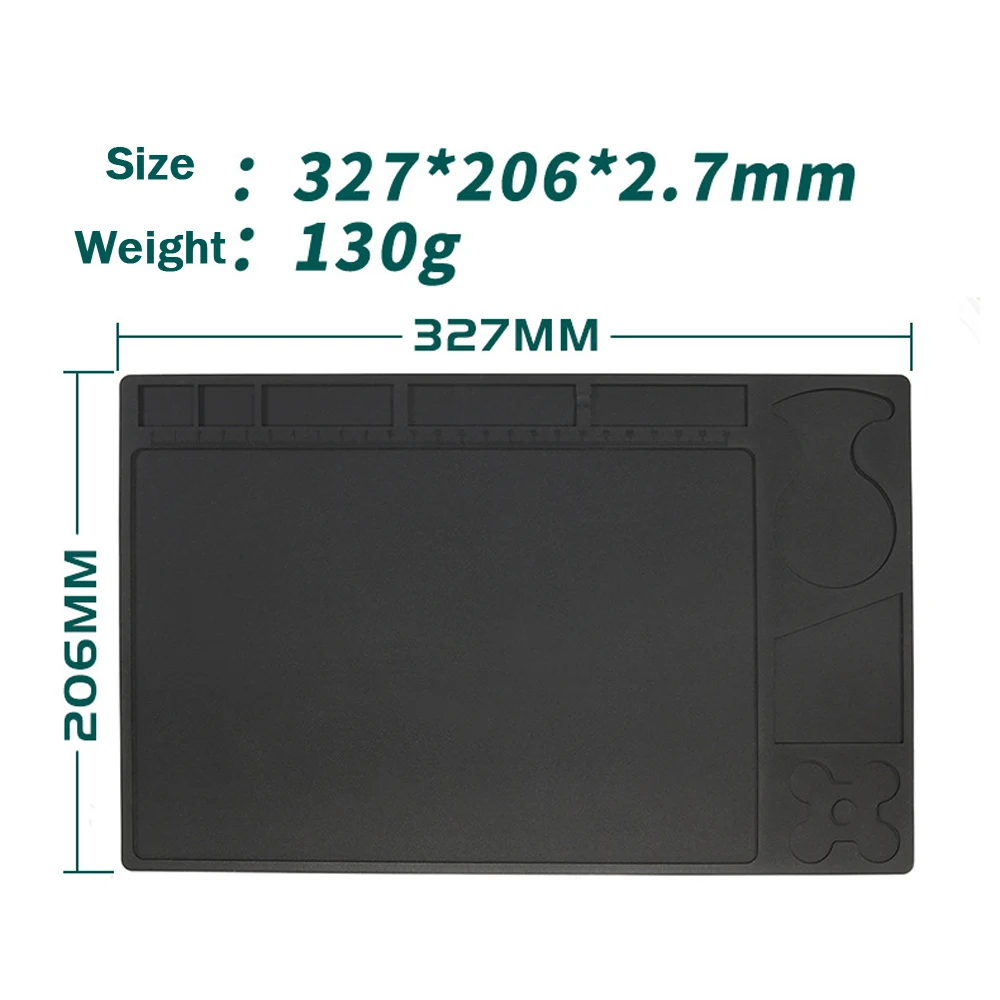 327mm × 206mm Silica Gel Pad Isolierung Skid Widerstand Zu Hohe Temperatur Reparatur Arbeit Plattform Isolierung Wartung Tisch matte