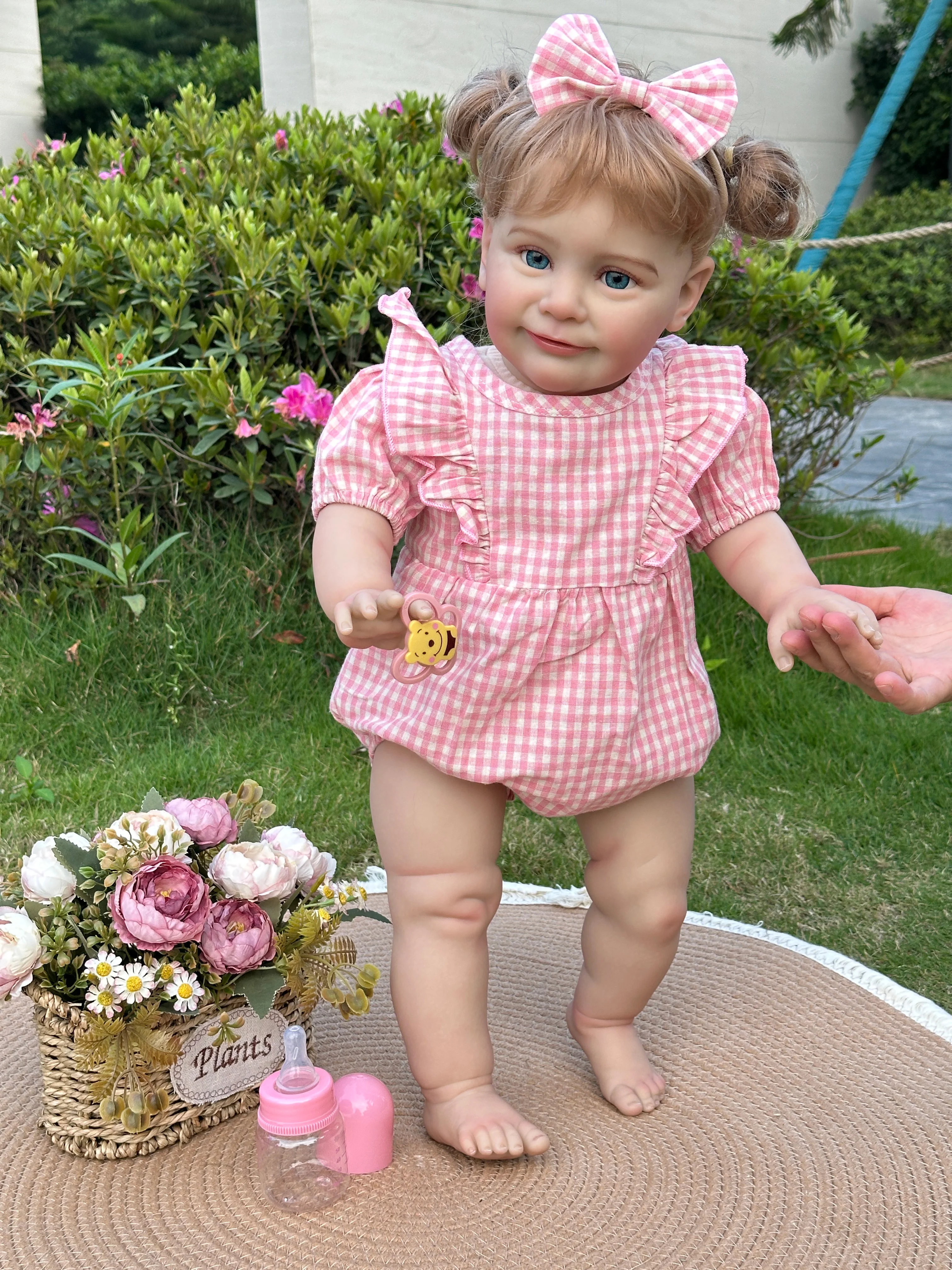 

Cokela 65CM Maggie Reborn Toddler Popular Cute Girl Doll with hand-Root hair Soft Cuddle Body High Quality Doll TOYS