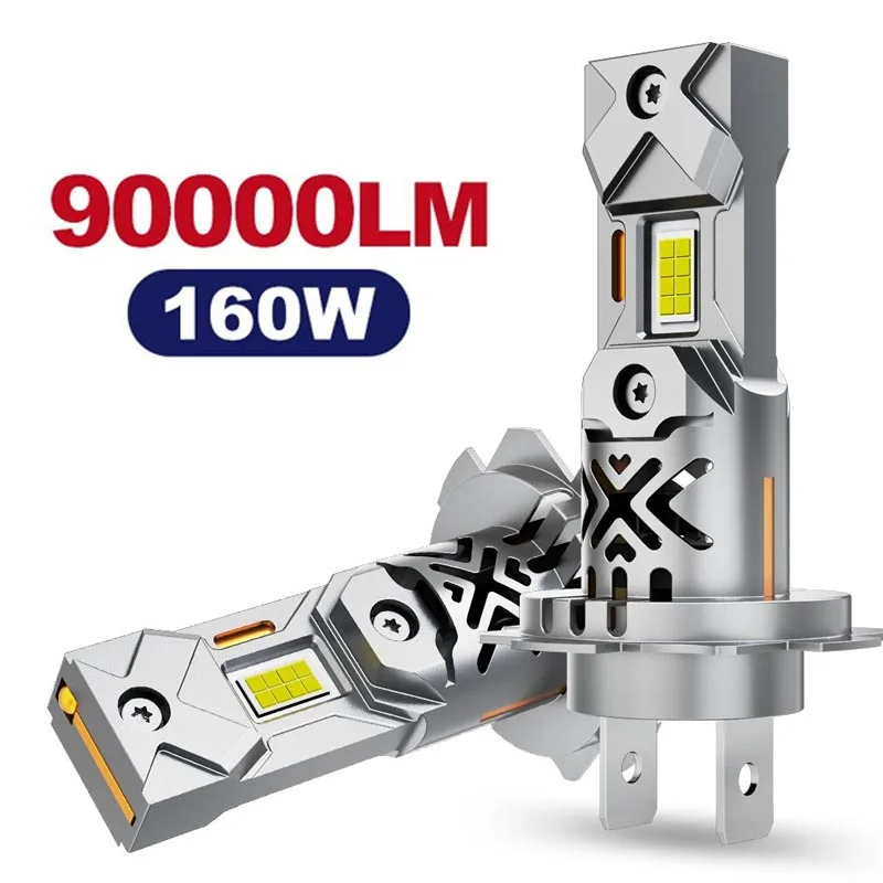 

2pcs 90000LM H7 LED Headlight Bulb 160W Mini Wireless CSP Car Headlamp With Fan Auto Diode Lamps H7 Turbo Led DC 12V 6500K