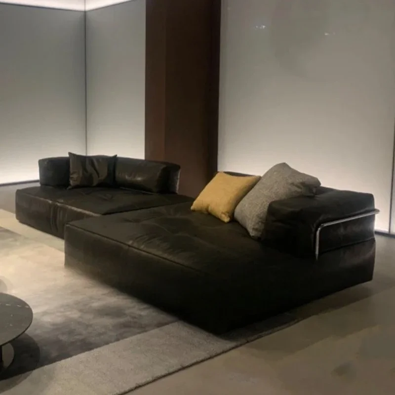 Design wabi-sabi wind bag square small apartment lazy module sofa 5