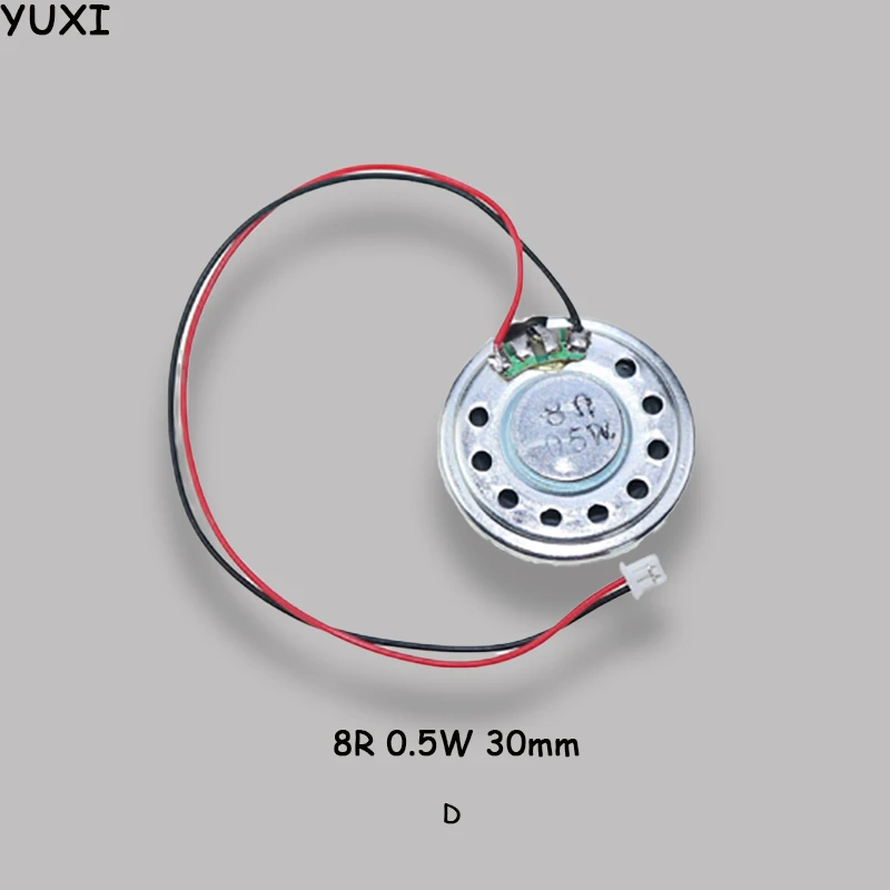 YUXI-Alto-falante Ultra Fino com Cabo MX, Diâmetro 20mm, 23mm, 26mm, 28mm, 30mm, 32mm, 36mm, 40mm, 50mm, 8R, 32R, 0,5 W, PC 10