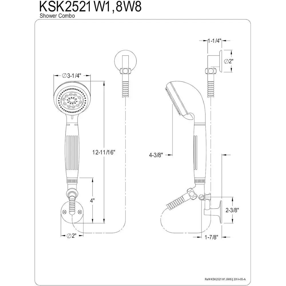مجموعة دش KSK2528W8 Designer Trimscape، لمسة نهائية من النيكل المصقول #2