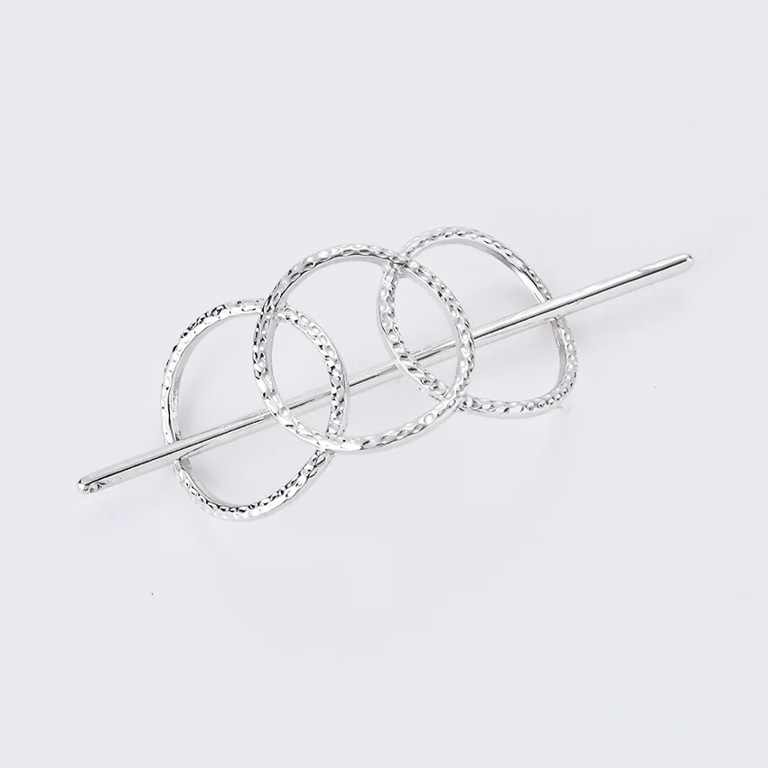 fashion hair accessories in Europe and the minimalist hollow geometry more hair round metal dish hair clip