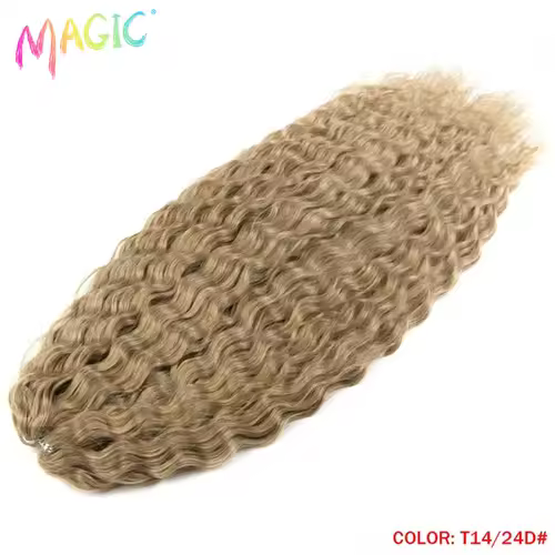 Magic Ariel Curl Hair Water Wave Twist Crochet Hair Synthetic Braid Hair Ombre Blonde 22 Inch Deep Wave Braiding Hair Extension - Image 57
