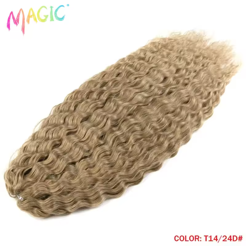 Magic Ariel Curl Hair Water Wave Twist Crochet Hair Synthetic Braid Hair Ombre Blonde 22 Inch Deep Wave Braiding Hair Extension - Image 57