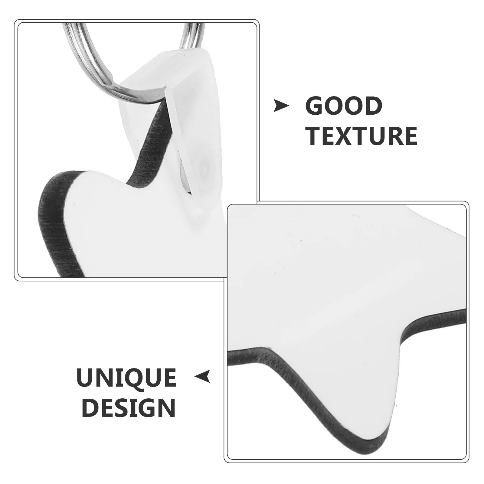 10 Pcs Blank Heat Transfer Key Chain White Out Tape Sublimation Keychain Pendant Keychains Blanks