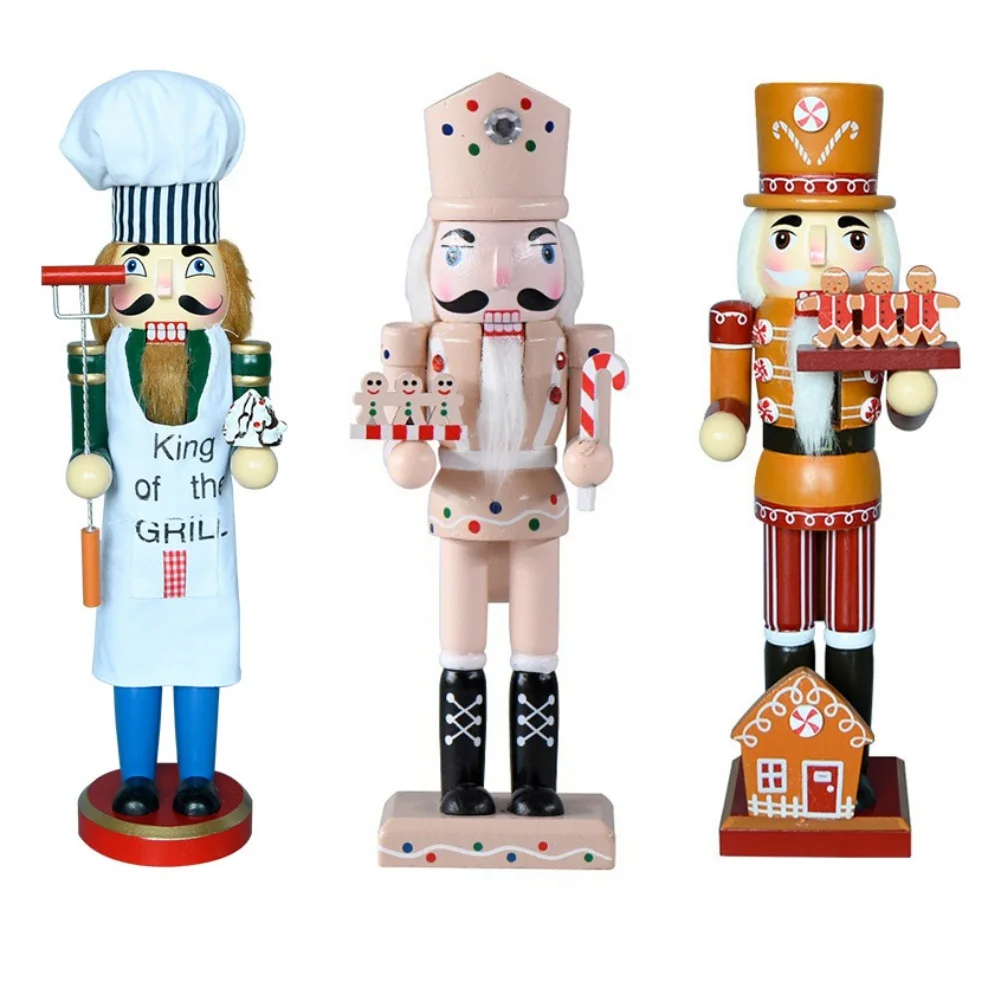 

Christmas Decorative Nutcracker Handmade Wooden Mini Soldier Festive Collectible Nutcracker Winter Tabletop Christmas Decor