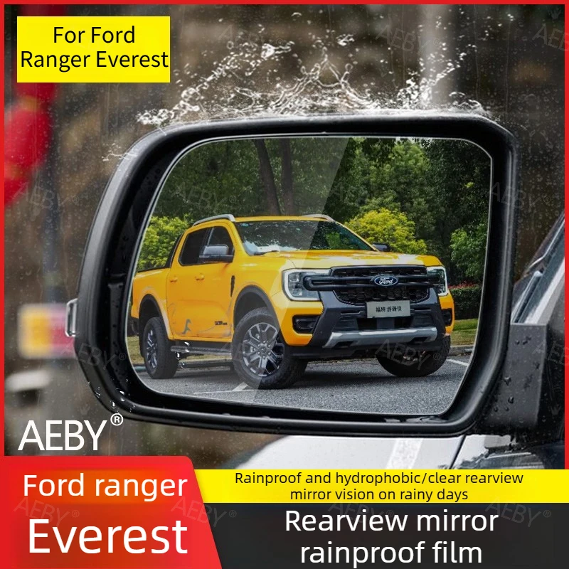 

Для Ford Ranger Everest 2022-2026: Противотуманная и антибликовая пленка для зеркала заднего вида, HD прозрачная, внешние автомобильные аксессуары