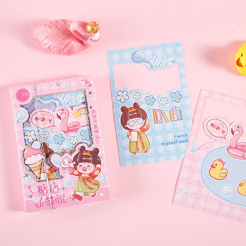 

30PCS Cartoon Ancient Girl Postcards Set - Hand Drawn Fantasy Art Greeting Cards Journal Decoration Gift Stationery