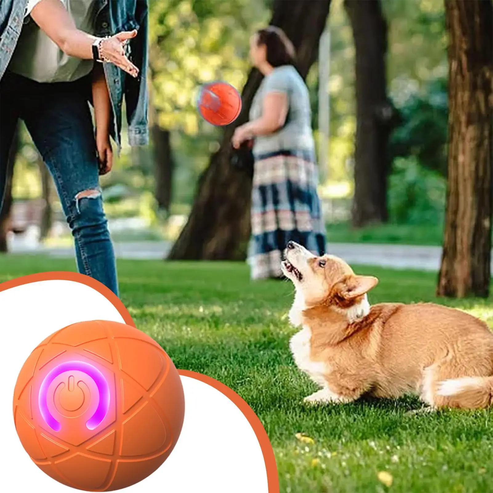 Intelligentes interaktives Hundespielzeug für aggressive Kauer. Selbstbeweglicher interaktiver Hundeball, automatisches Vibrationsspielzeug