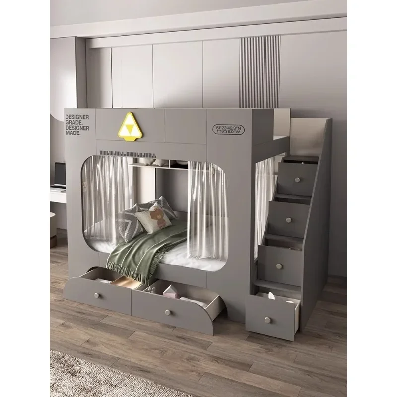 Upper and lower beds Adult bunk beds Two-layer multi-functional upper and lower bunks with the same width