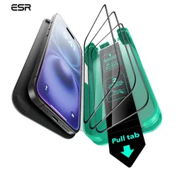 ESR for iPhone 15/16/ 17 Pro Max Tempered Glass Screen Protector HD Clear Privacy 3PCS Military Grade Screen Firm For 16/15 Plus