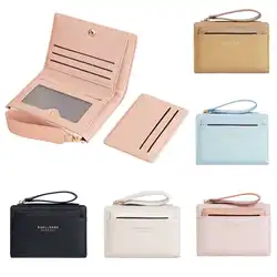 New Colorblock Bifold Zipper Buckle Coin Purse New Hand Women's Short Wallet Fashion Multi-slot Card Holder