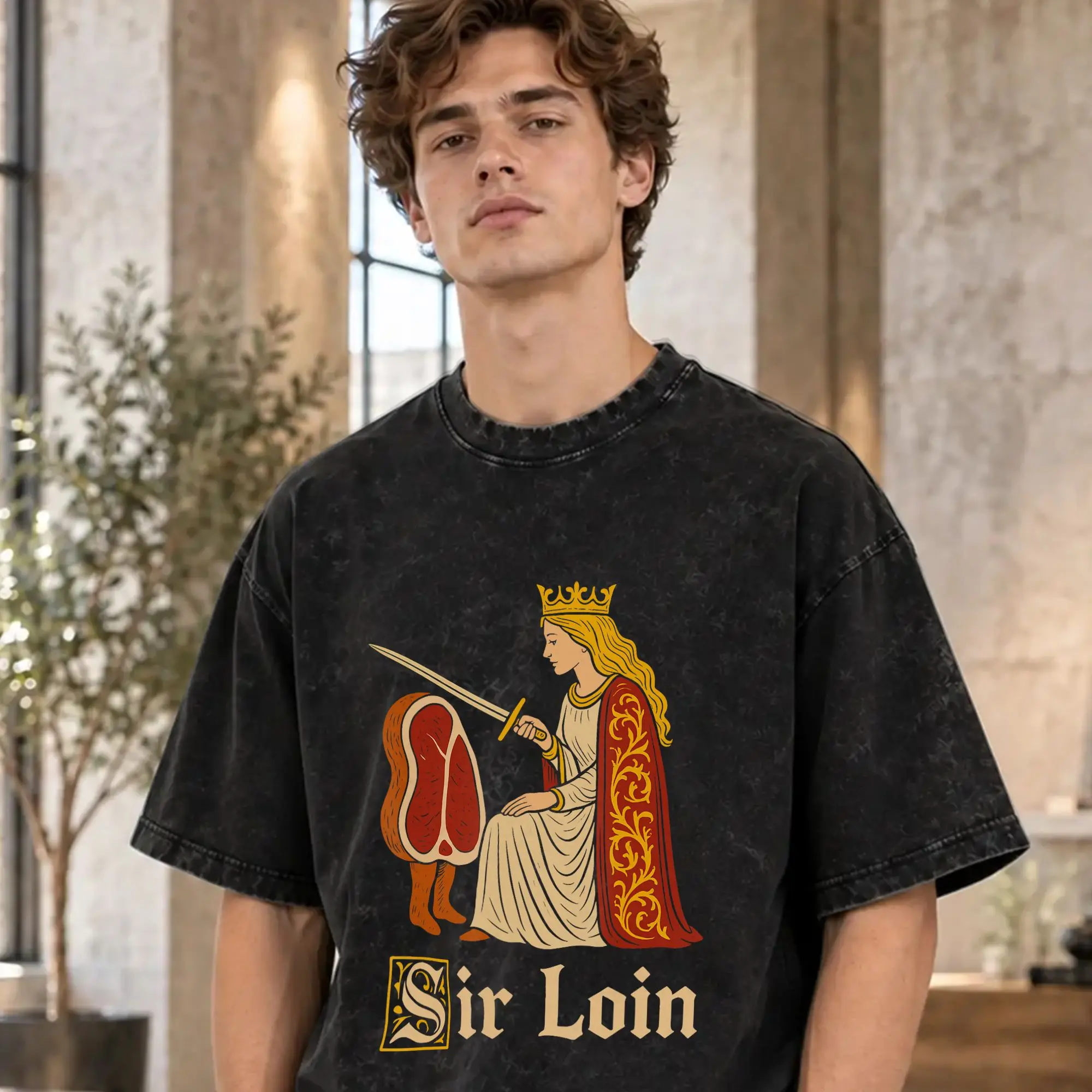 Sir Rhosis Funny Gen Z   Washed T Shirt Couple  Y2K Classic Cotton T Shirts Summer Round Neck Novelty Tees Loose