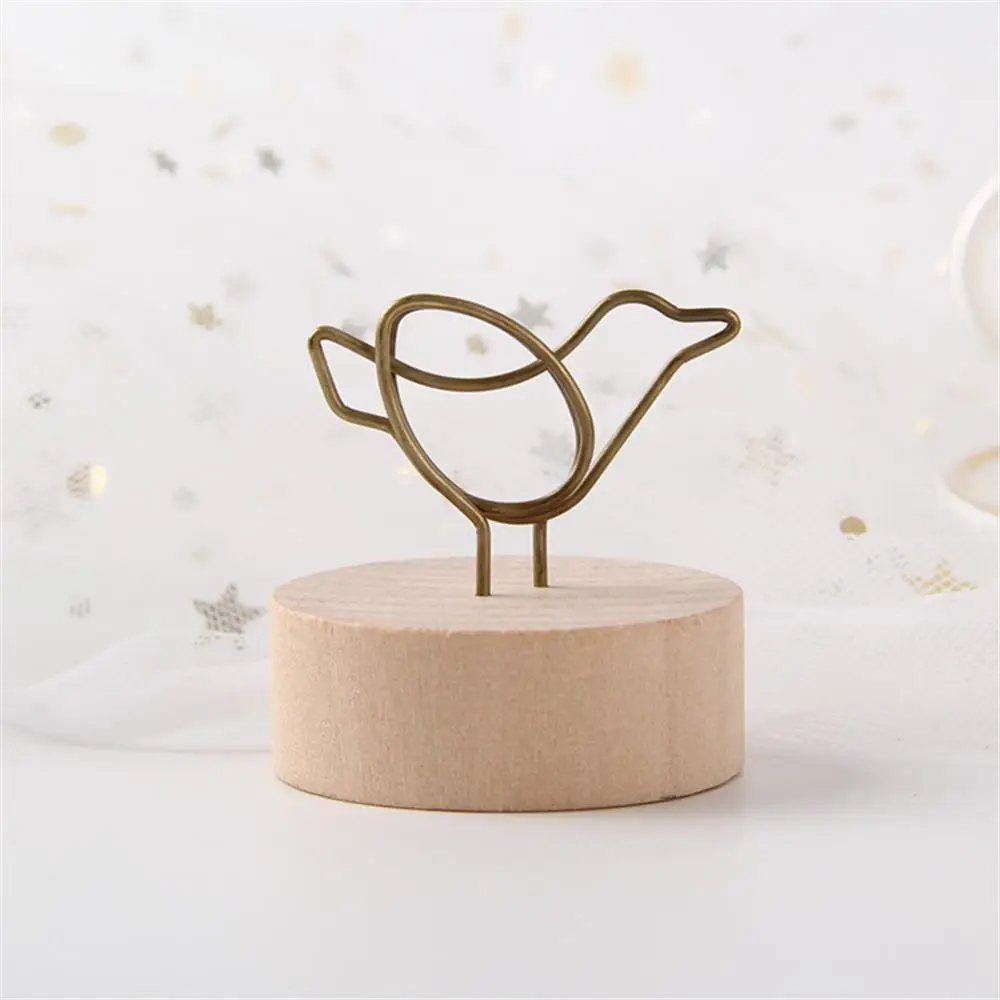 Photo Clip Stands Durable Stable Placement Vintage Simple Paper Clamp Home Decoration Ornaments Romantic Fun Wooden Lovely