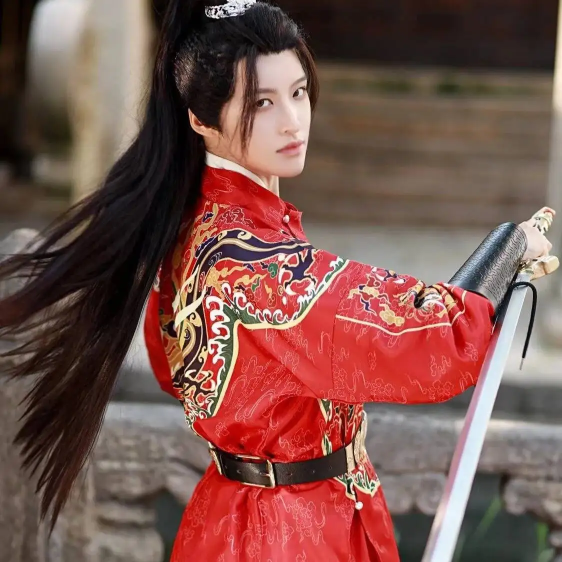 Chinese Dragon Ming Dynasty Robe National Hanfu Black Gold Ancient Costume hanfu Men Clothing Traditional Robe Stage Cosplay