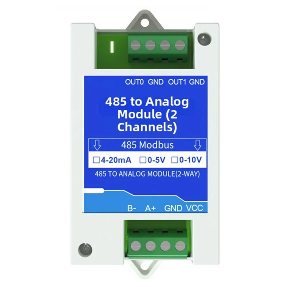 2026 New RS485 To Analog Input Acquisition Module 2/4 Channel 4-20mA 0-5V 10V Sensor Transmitter For Industrial PLC