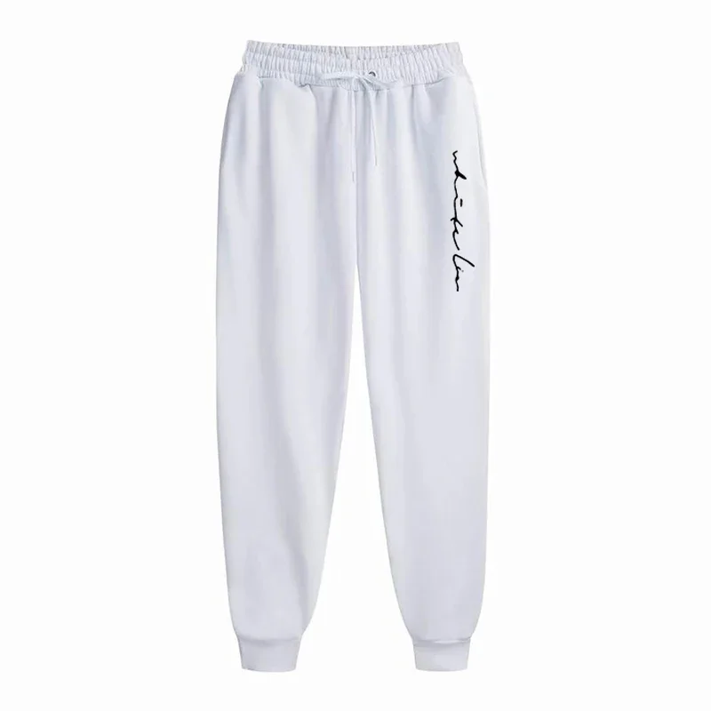 

Men Loose Letter Printed Casual Long Pants Men Fashion Drawstring Outdoor Sports Fitness Jogging Sweatpants Fleece Pants