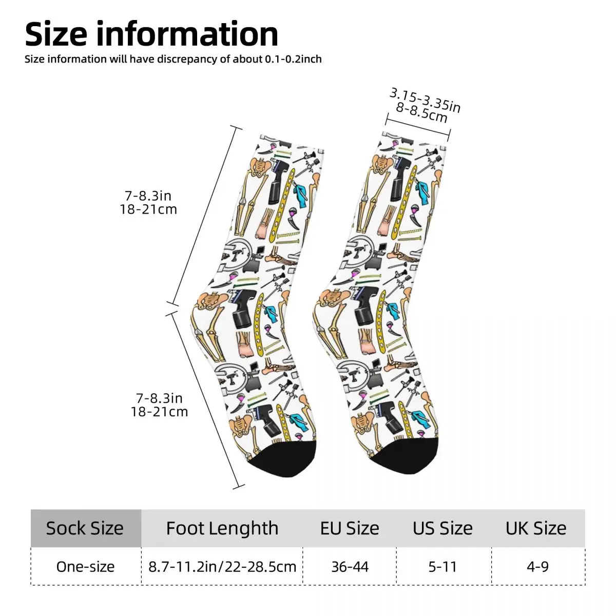 Calcetines de ortopedia para hombre y adulto, medias divertidas para el cuidado médico, cómodas para exteriores, antideslizantes con gráfico de primavera