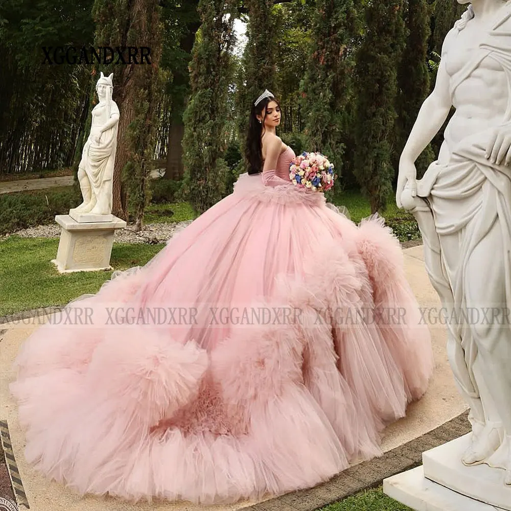 Elegant Sweetheart Ball Gown Quincenara Dresses Vestidos De 15 Años Quinceañeras 2024 Tulle Ruffles Brithday Gown Sweet 16 Dress