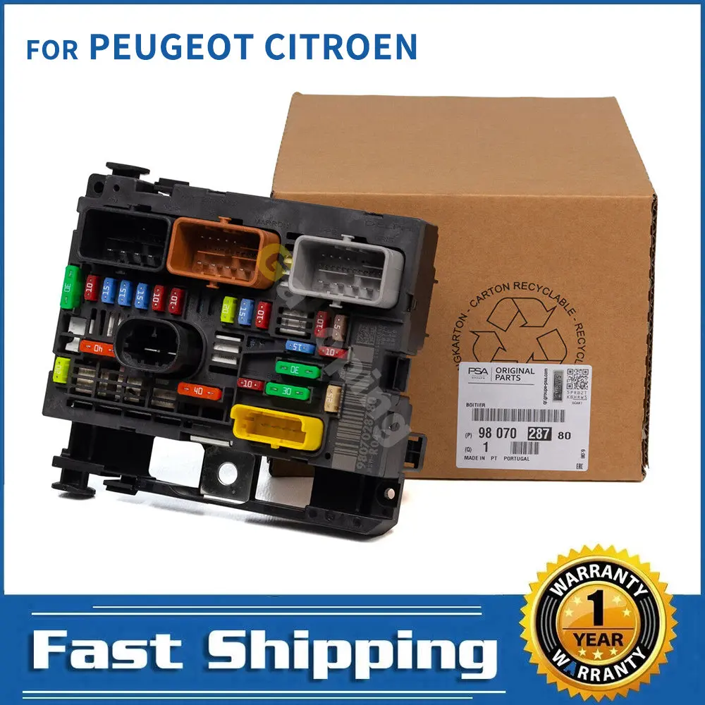 Fuse Box Assembly for Peugeot Partner 308 cc 408 607 Expert Citroen C4 Berlingo Jumy 2007-2019 9807028780 BSM R04