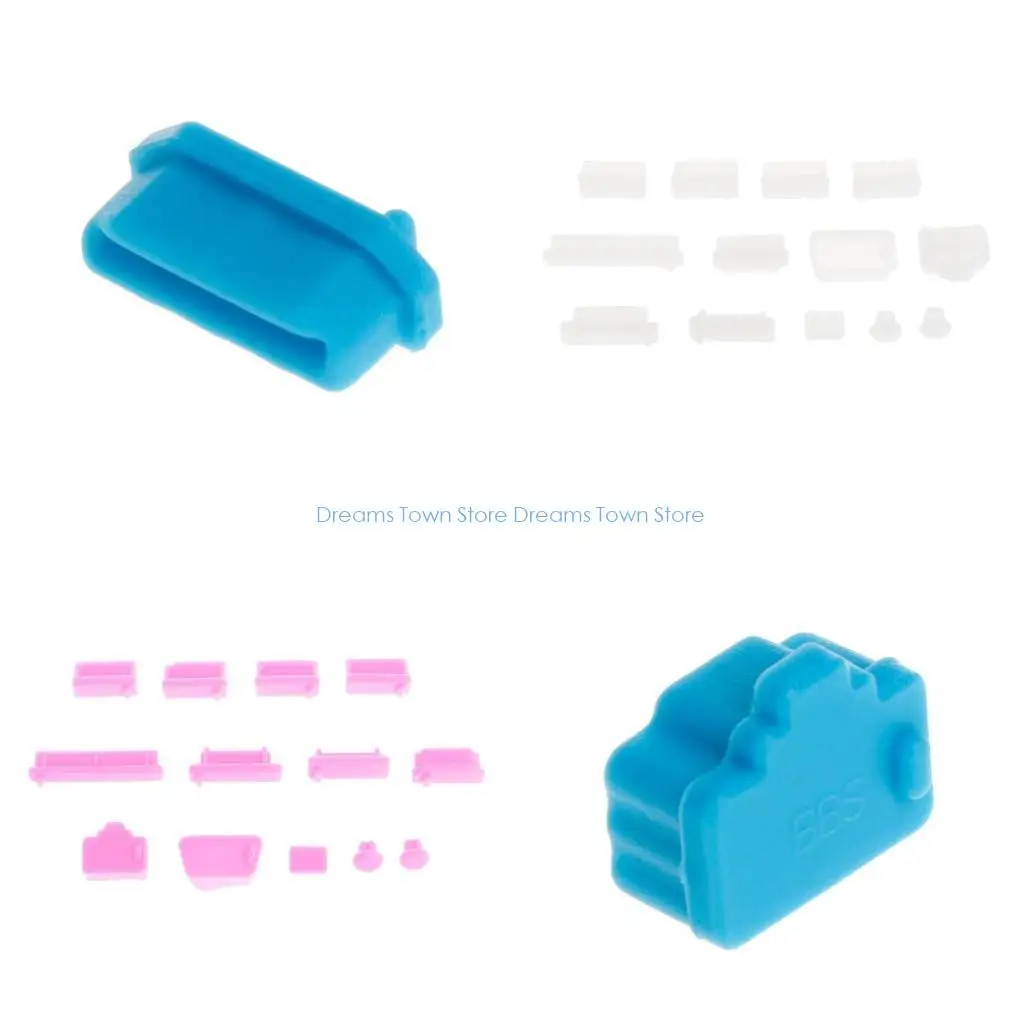 

HX6A 13PCS Plugs Soft Silicone Data Port USB Protector Set Laptop Dus