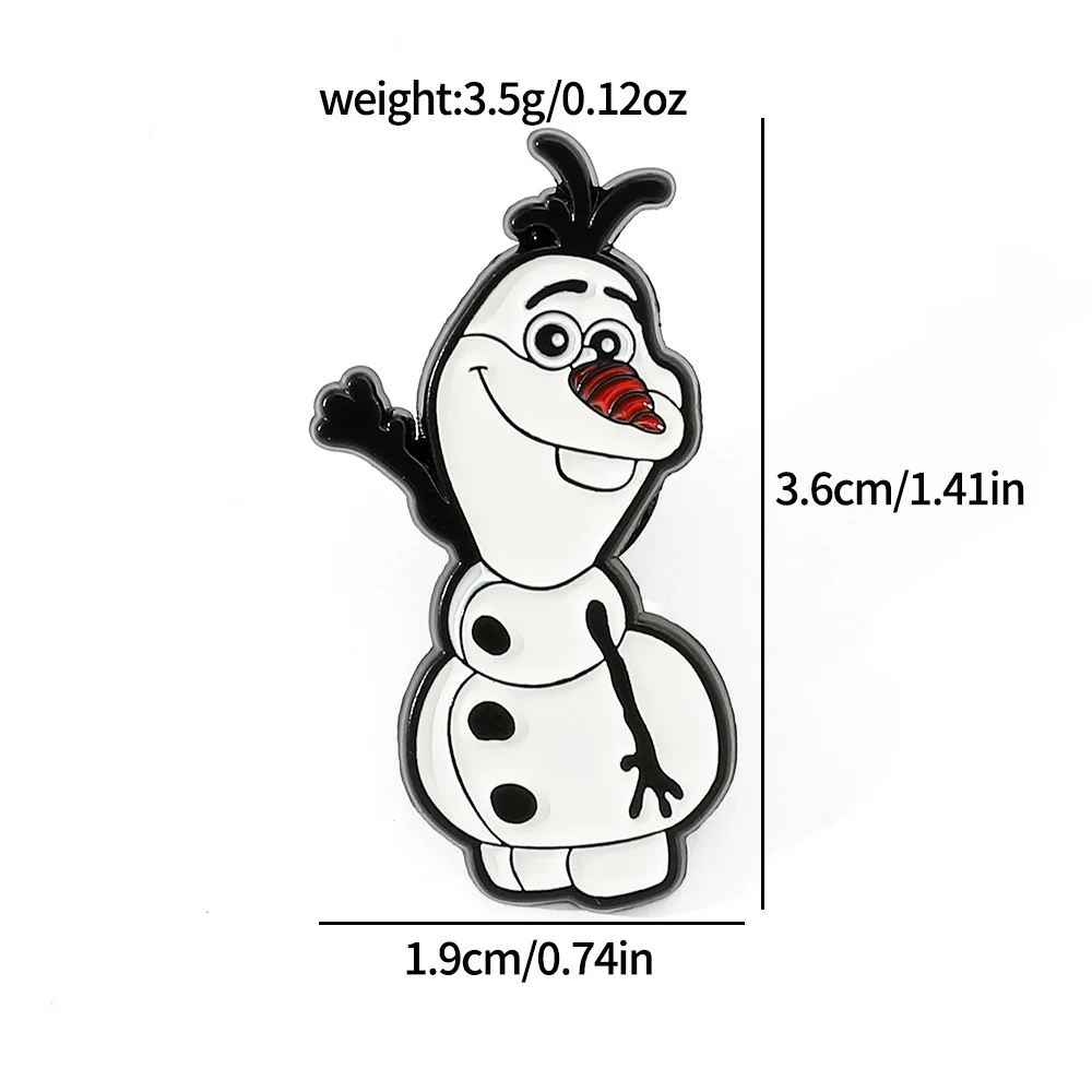 Disney Movie Frozen Snowman Olaf Pin Cartoon Badge spilla carina per Jeans sciarpa top spilla icone gioielli amici regali per bambini