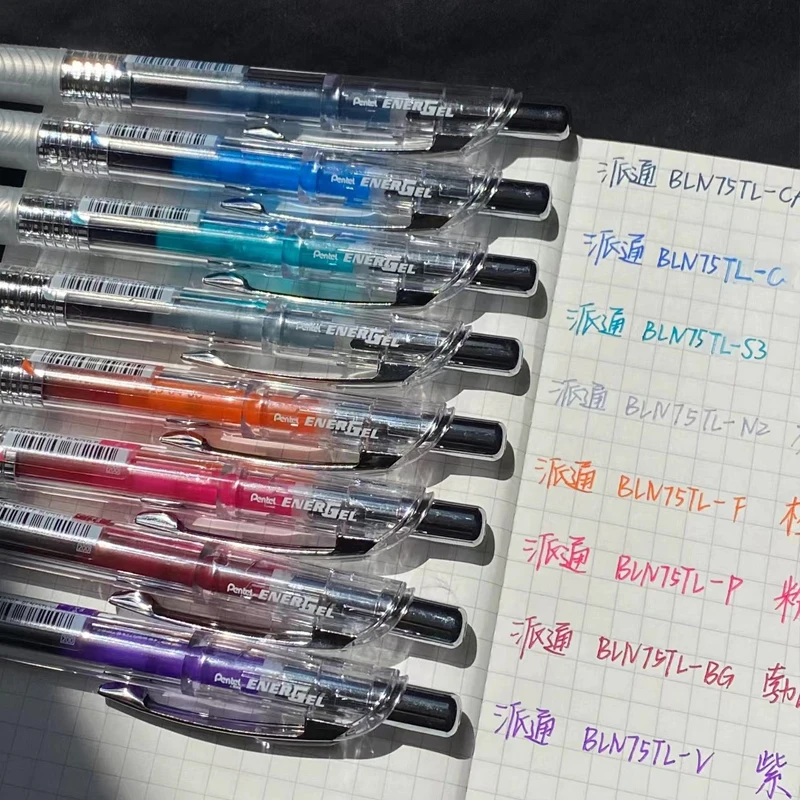 10pcs Pentel BLN75 Gel Pen 0.5mm Smooth Writing Quick Drying Colored Ink ENERGEL Infree School Office Japan Stationery