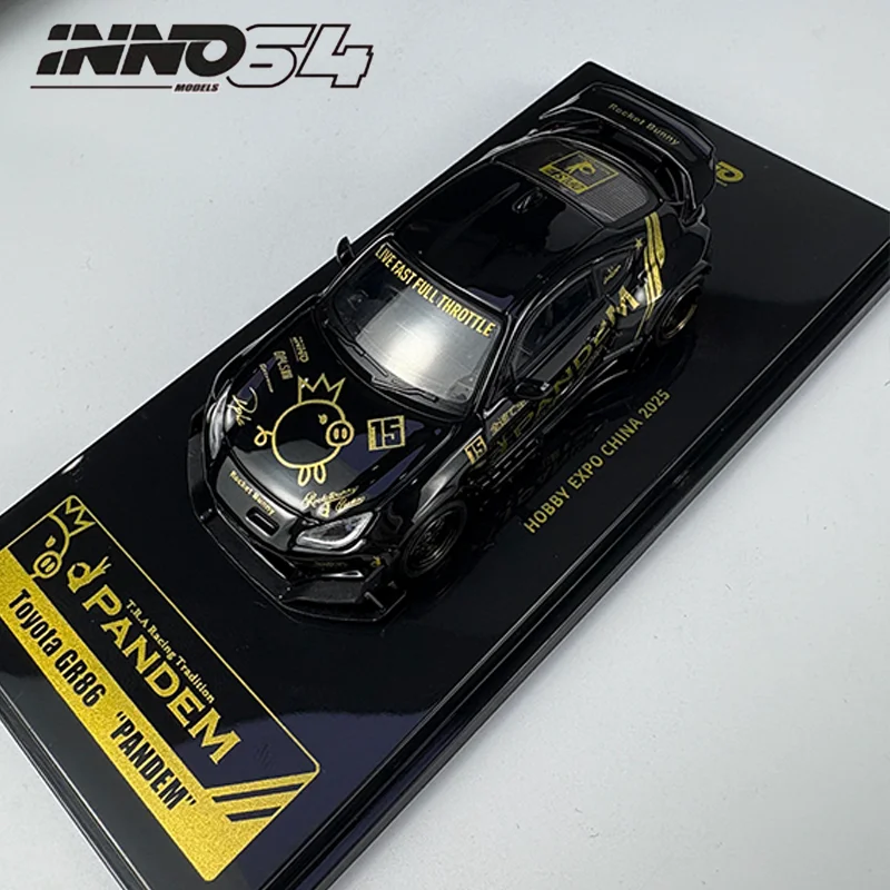 신규 입고 Inno 1:64 Gtr R35 로켓 래빗 토요타 Gr86 Hec 2025 시뮬레이션 합금 자동차 모델 커스텀 어린이 장난감 수집품 선물