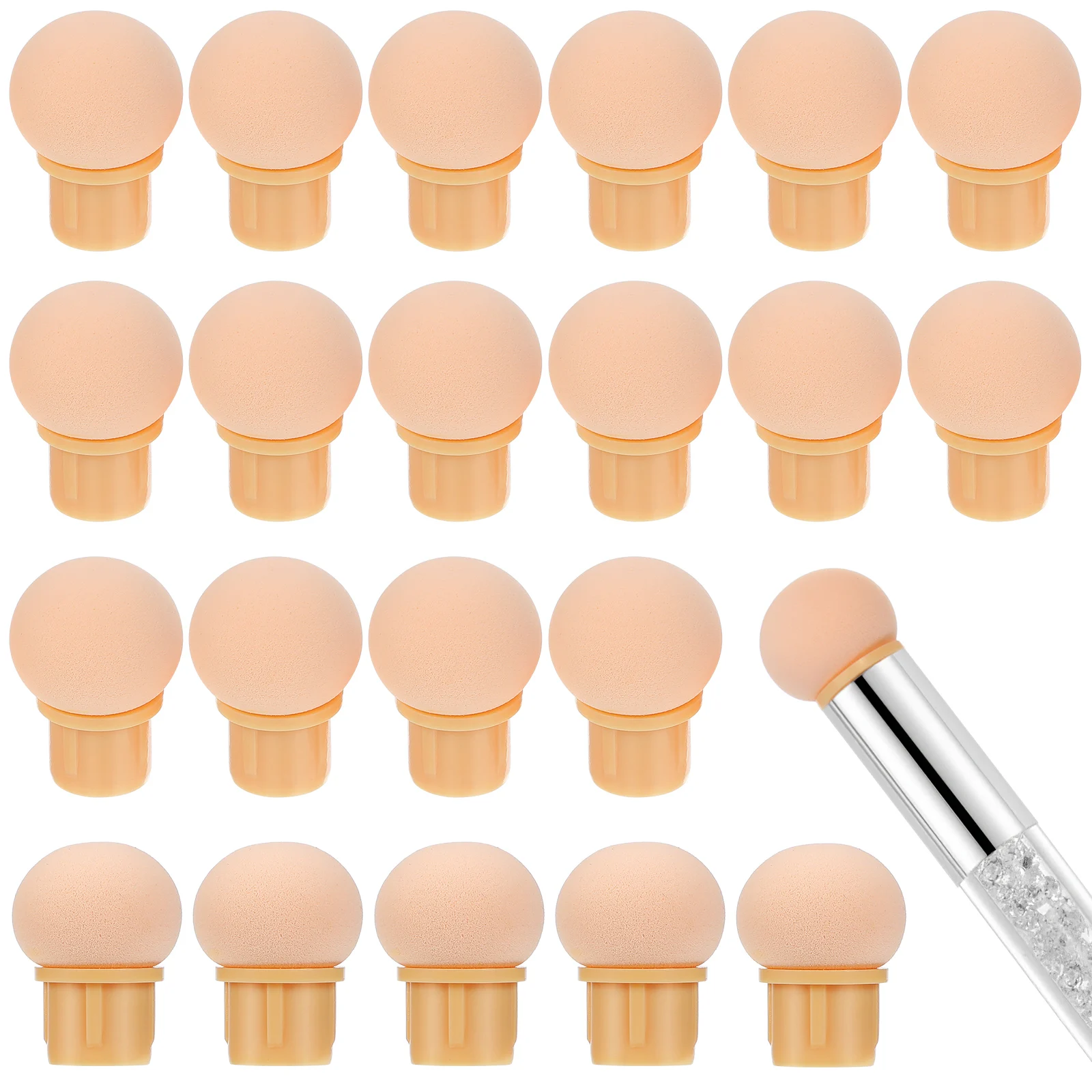 30 قطعة قلم تزيين الأظافر المتدرج الإسفنج: رؤوس ناعمة قابلة للاستبدال لقلم مانيكير أدوات أومبير قابلة لإعادة الاستخدام أطراف تظليل ذاتية الصنع فن الأظافر #1