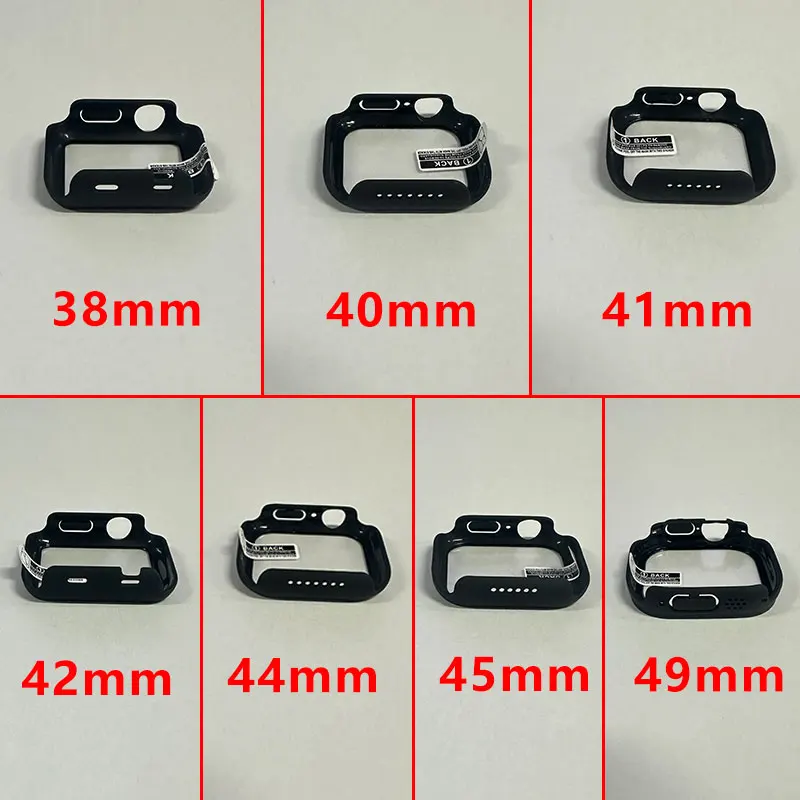 Glass+Case For Apple Watch 8 7 45mm 44mm 41mm 40mm PC Screen Protector Cover iwatch Series 3/4/5/6/SE/7/8 SmartWatch Accessories