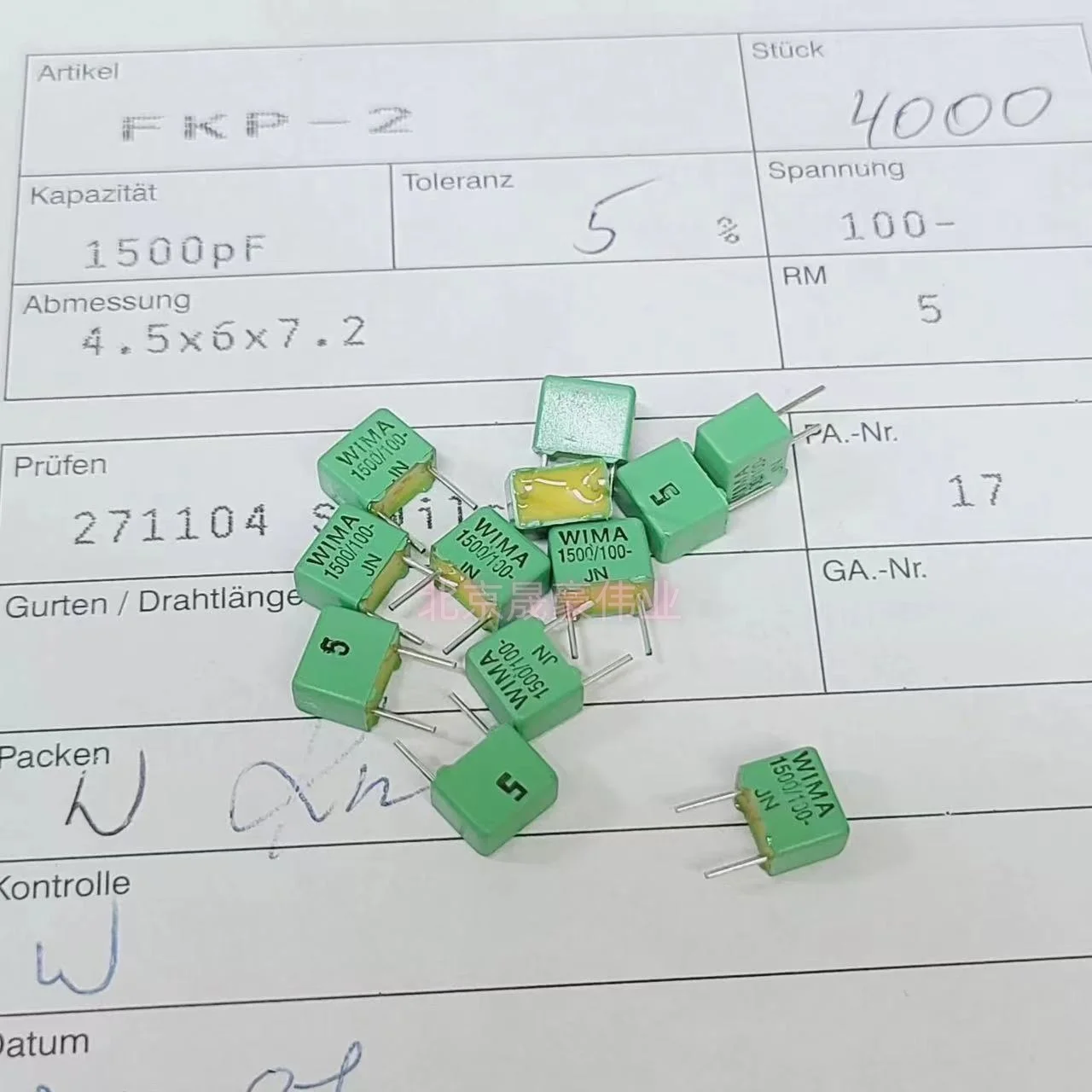 10Pcs Wima 100V 150…