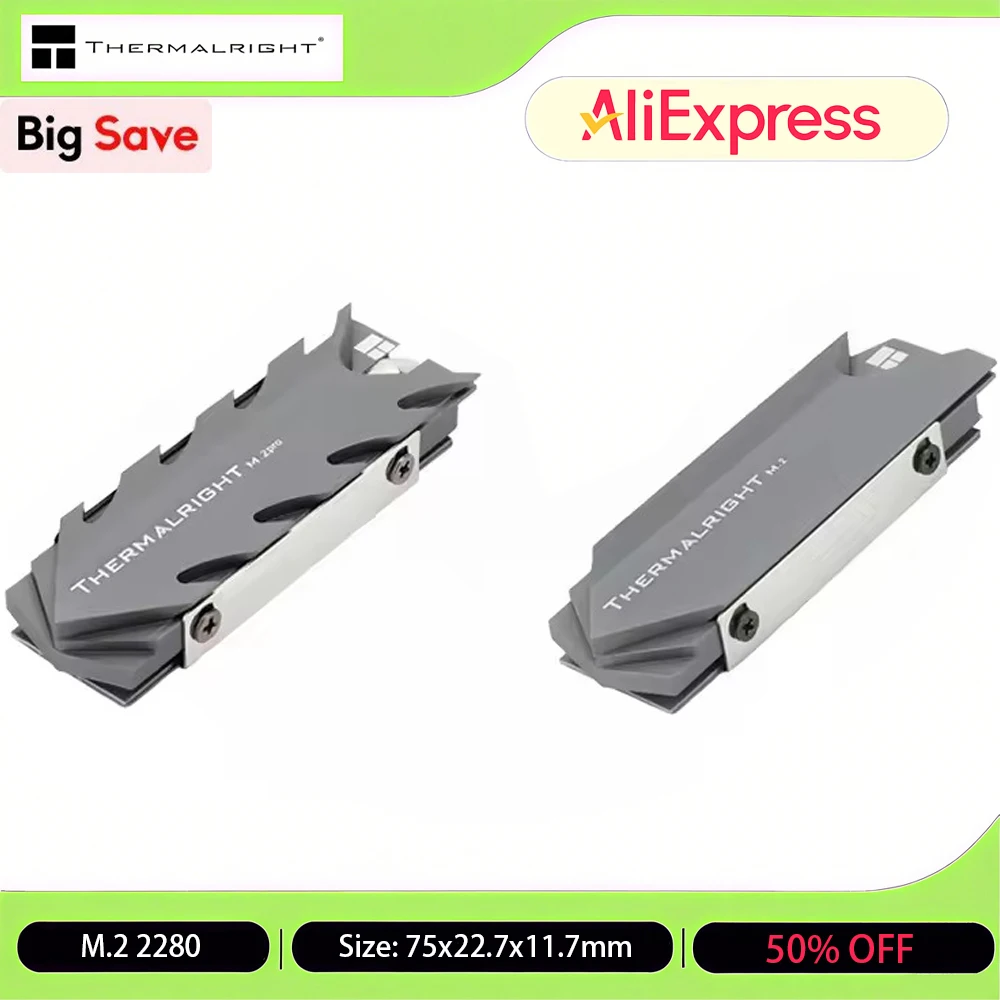 

Thermalright M.2 2280 PRO SSD-радиатор-кулер 8 мм, высокопроизводительный двухсторонний термопрокладка, 2280, компьютерный SSD-кулер