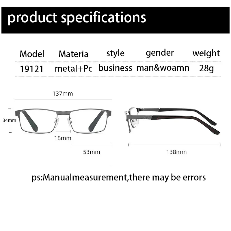 Titanium Frames Stylish Statemen Reading Glasses Men Women Smart Eyewear With Automatic Adjustment Simple Fashion High Quality