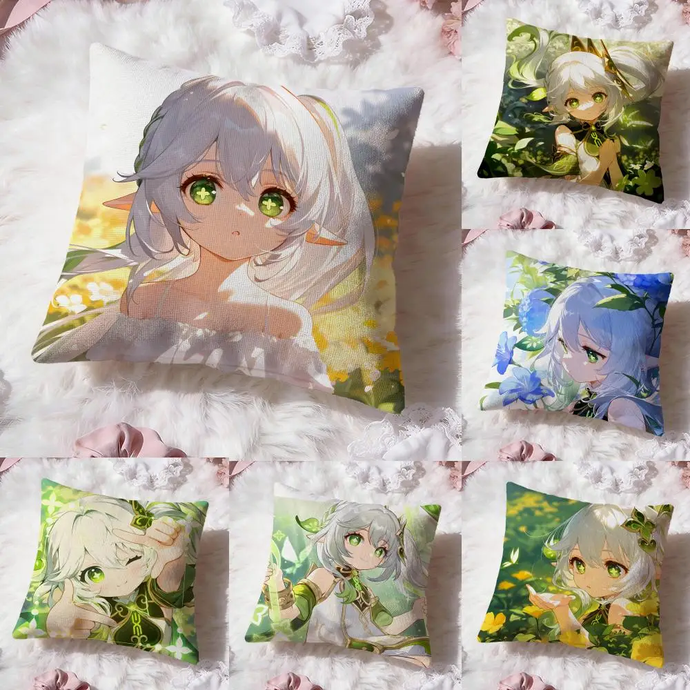 

Чехол для подушки Nahida Genshin Impact, комфортная двусторонняя подушка премиум-класса, дизайн «два в одном» для любого интерьера комнаты и автомобиля
