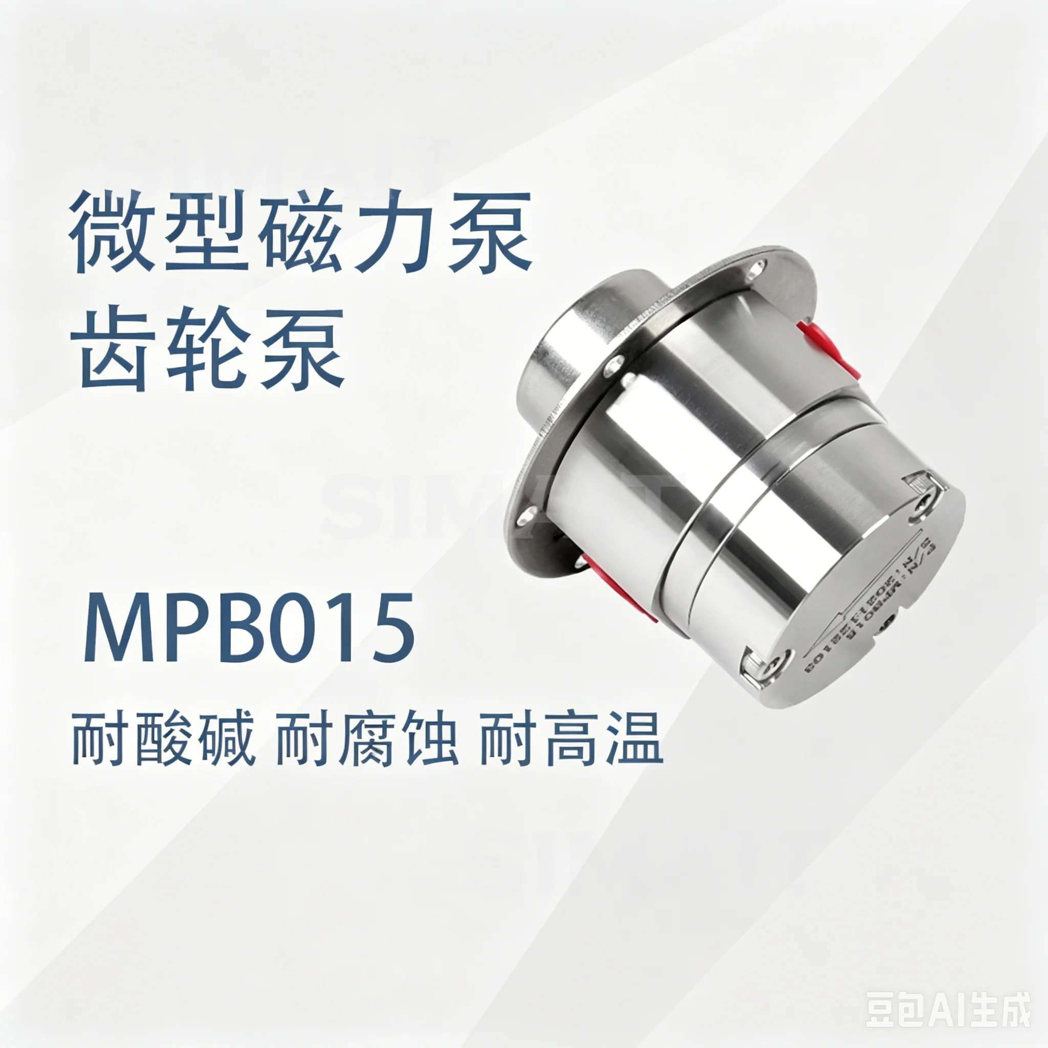 MPB015 Magnetic Gear Pump, 316L Stainless Steel Micro Pump Head, 0.35ml/rev, Leak-Free Oil Fluid Transfer Pump